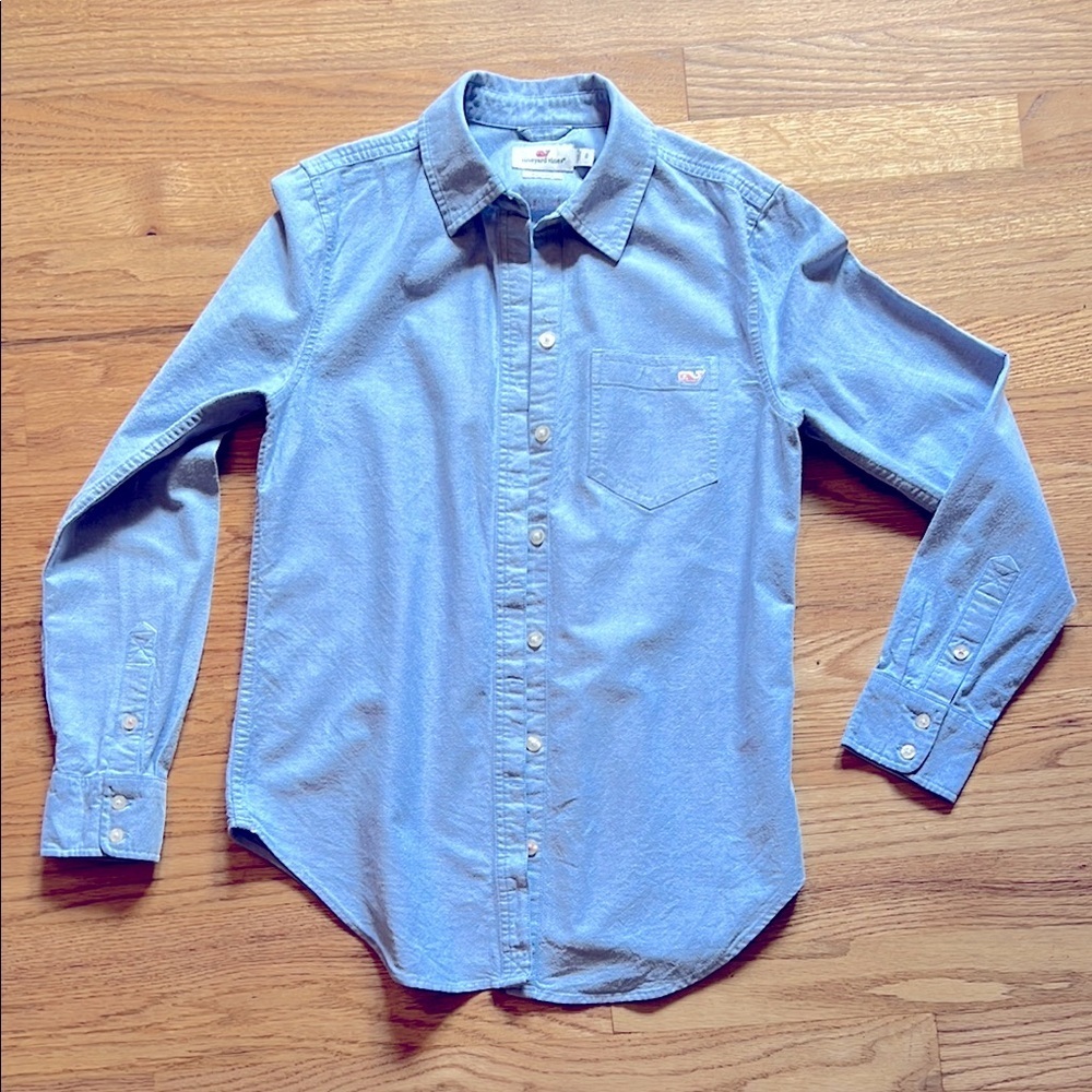 Vineyard Vines Classic Women’s Blue Long Sleeve Button Down Shirt Size 0 - Picture 4 of 8